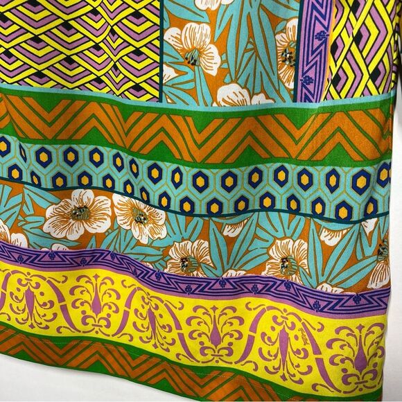 Hale Bob Long Sleeve Contrasting Print Shift Dress S NWOT - Picture 7 of 14